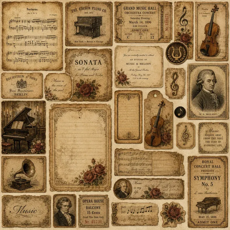 Vintage Ephemera Journal Kits