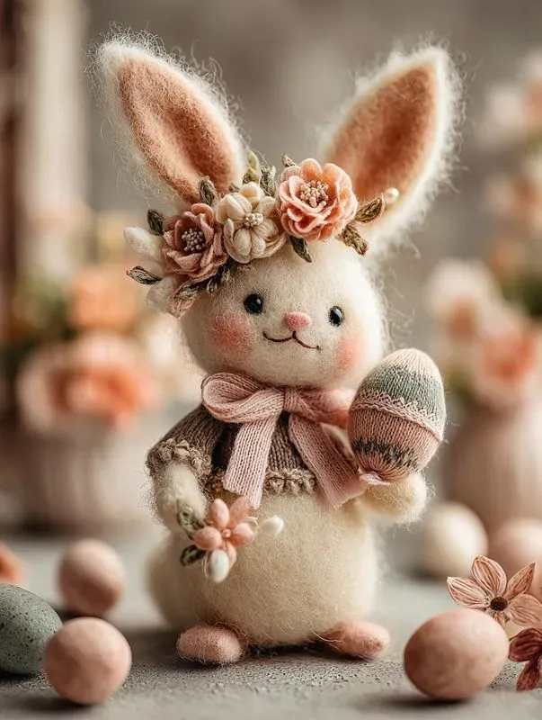 Spring Felt Animals Easter Clipart Cuts