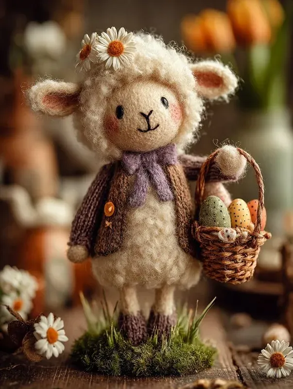 Spring Felt Animals Easter Clipart Cuts