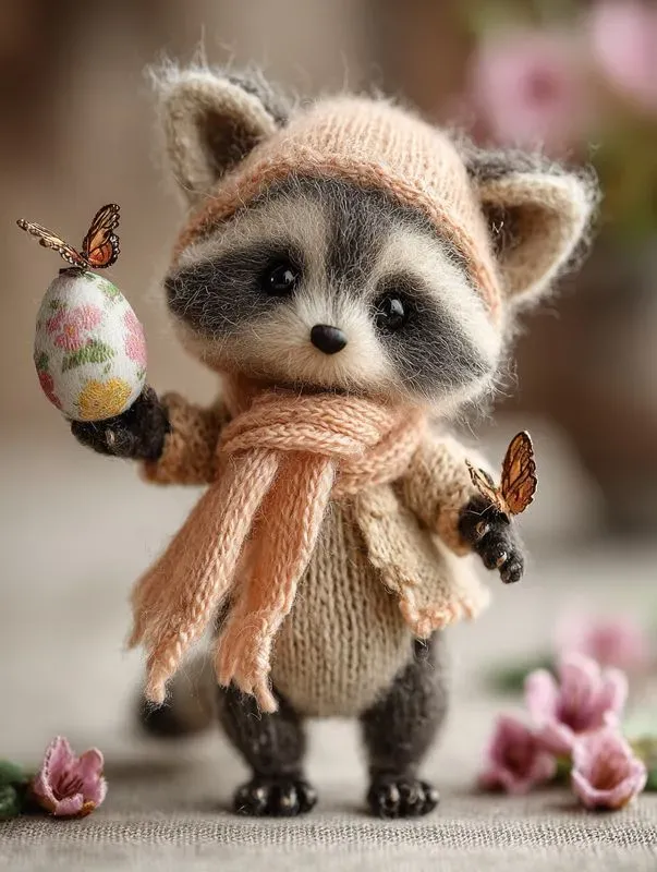 Spring Felt Animals Easter Clipart Cuts