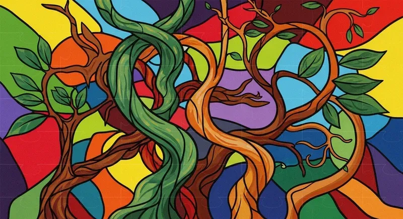 Abstract Cubist Art