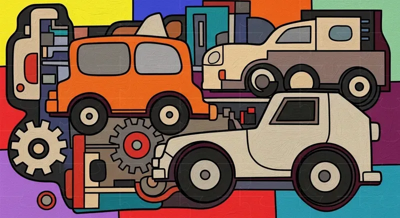 Abstract Cubist Art