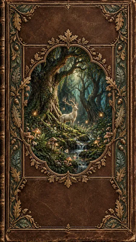 Stylized Fantasy Embossed Book Covers
