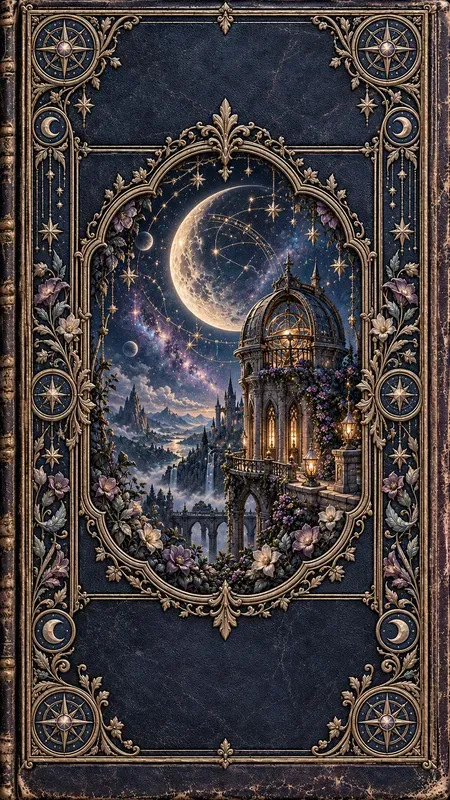 Stylized Fantasy Embossed Book Covers