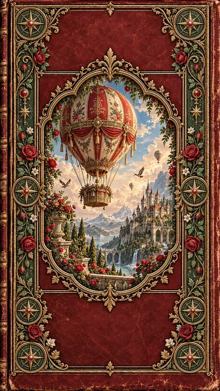 Stylized Fantasy Embossed Book Covers