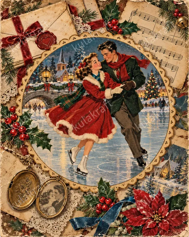 Vintage Christmas Journal Cover Designs