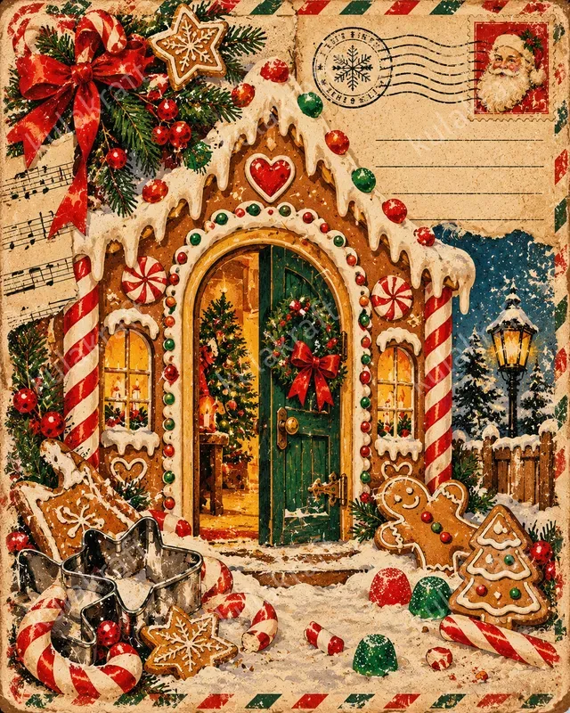 Vintage Christmas Journal Cover Designs