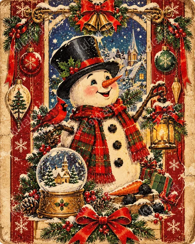 Vintage Christmas Journal Cover Designs