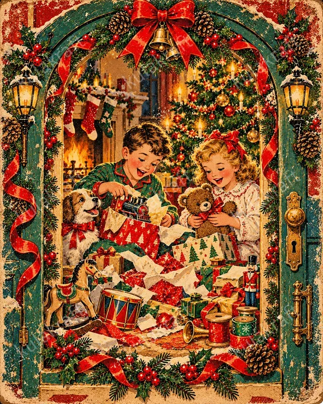 Vintage Christmas Journal Cover Designs