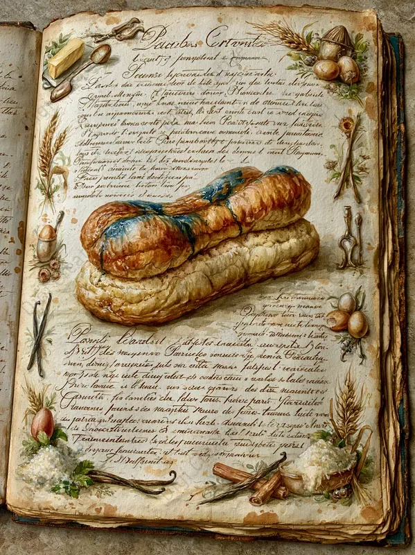 Vintage French Recipe Journal Pages