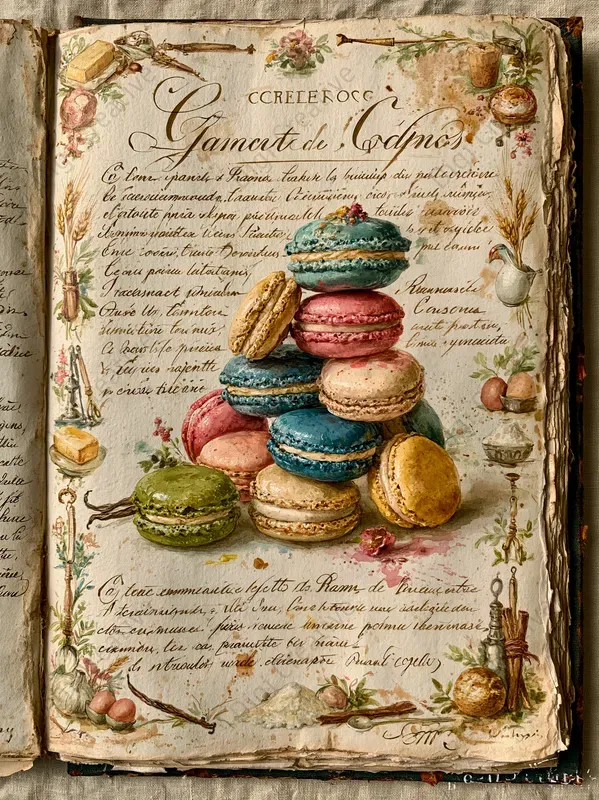 Vintage French Recipe Journal Pages