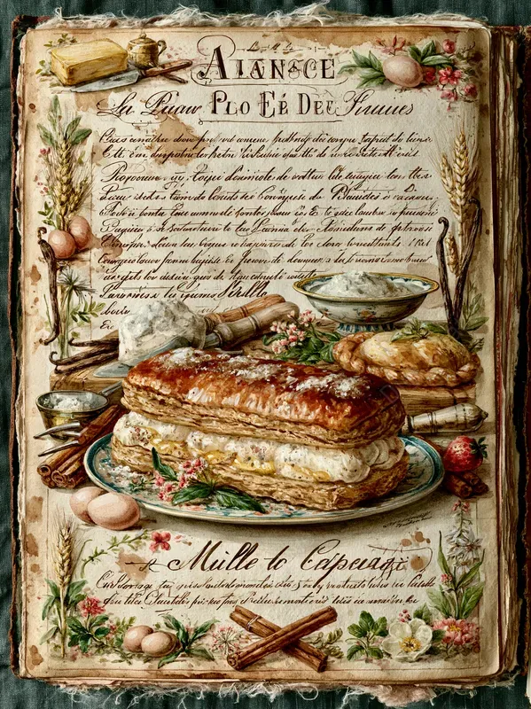 Vintage French Recipe Journal Pages