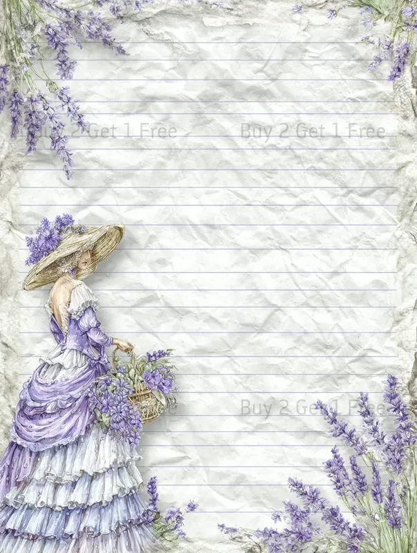 Summer Lavender Cake Plain Papers