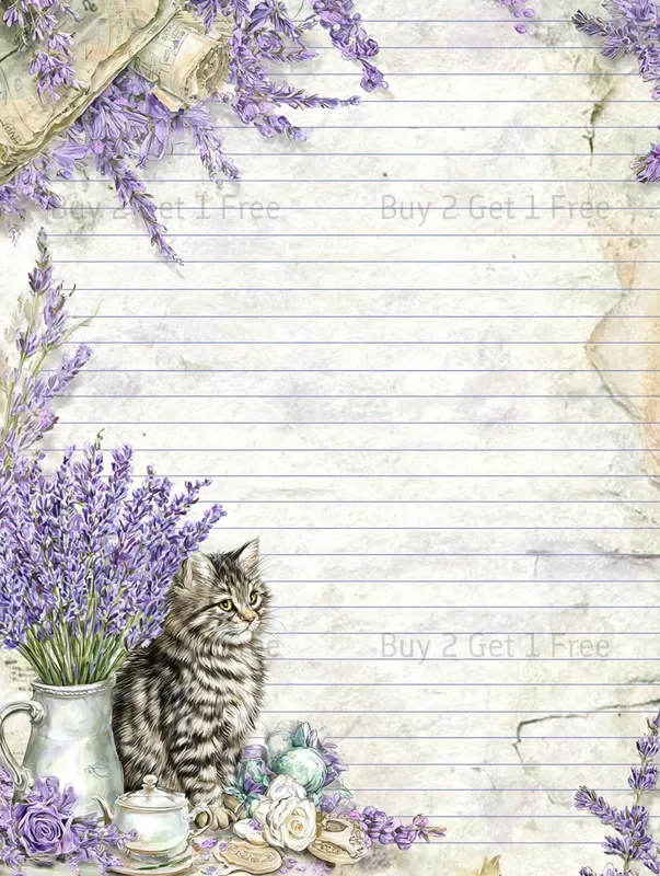 Summer Lavender Cake Plain Papers