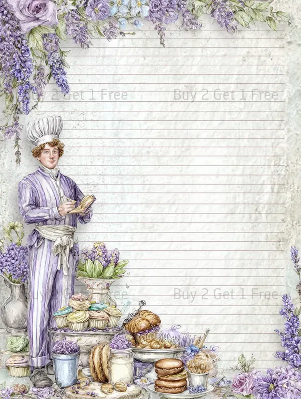 Summer Lavender Cake Plain Papers