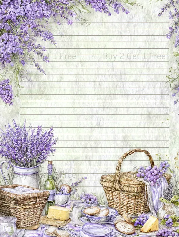 Summer Lavender Cake Plain Papers