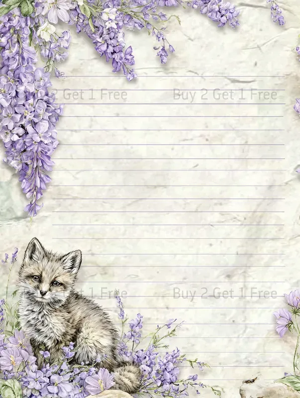 Summer Lavender Cake Plain Papers
