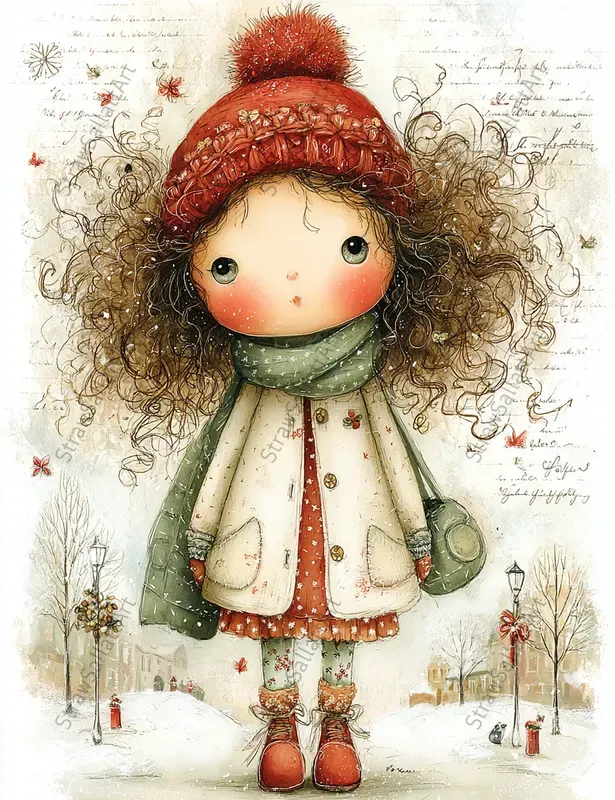 Whimsical Christmas Girl Junk Journals