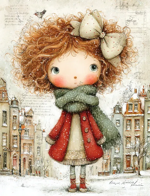 Whimsical Christmas Girl Junk Journals