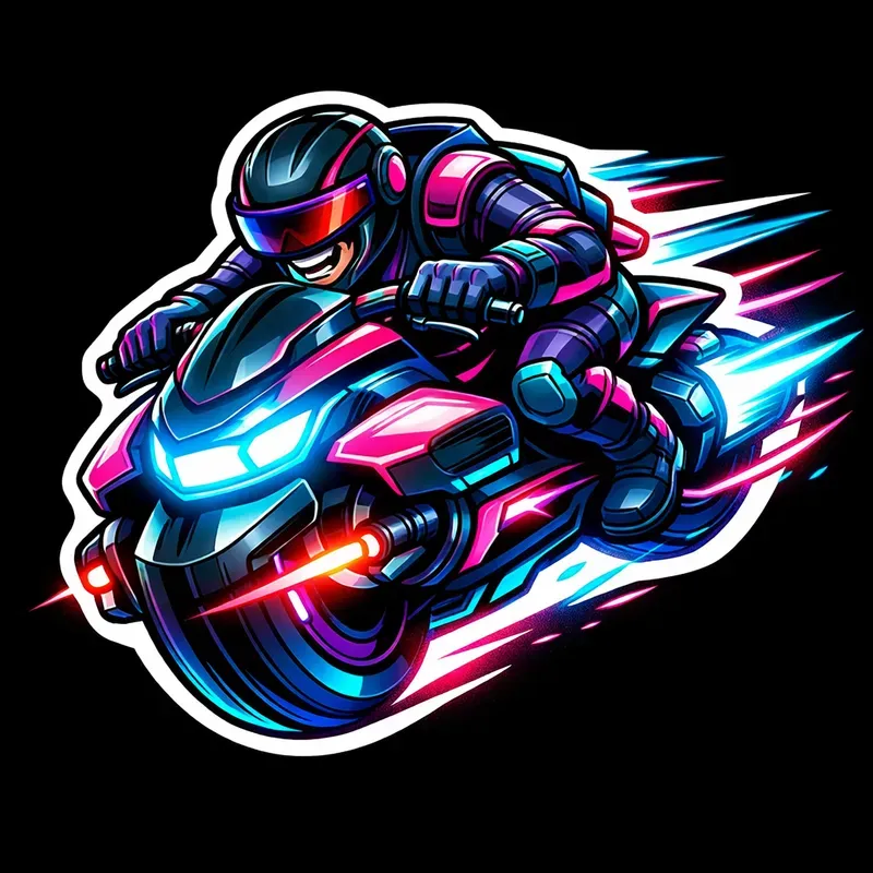 Cartoon Speedboat Stickers