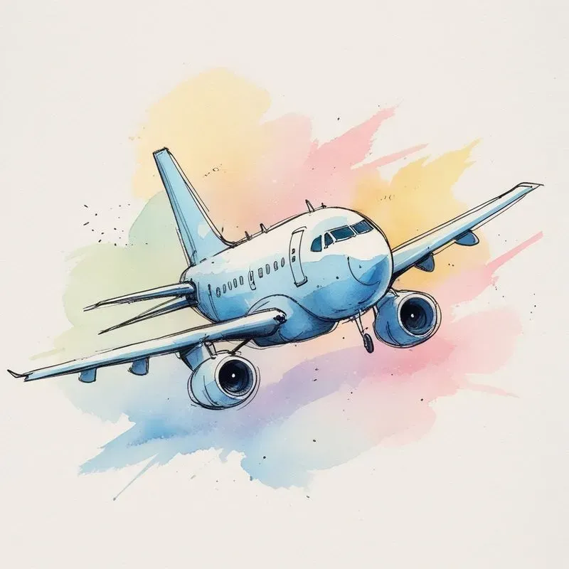 Minimalist Watercolor Doodle Art