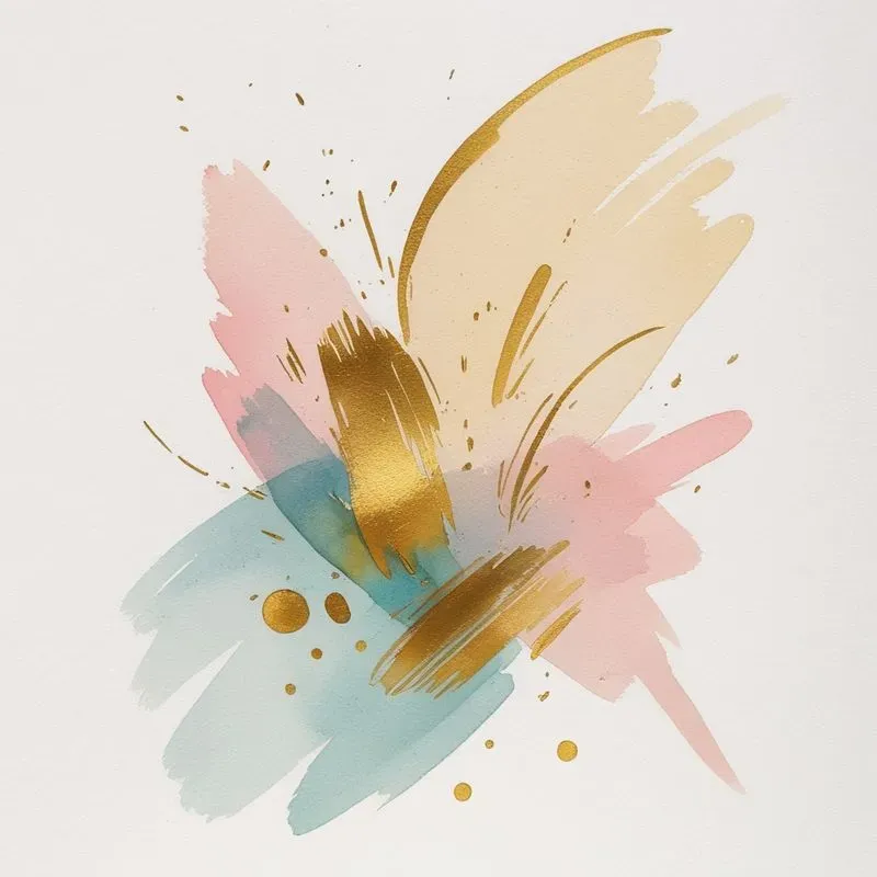 Minimalist Watercolor Doodle Art