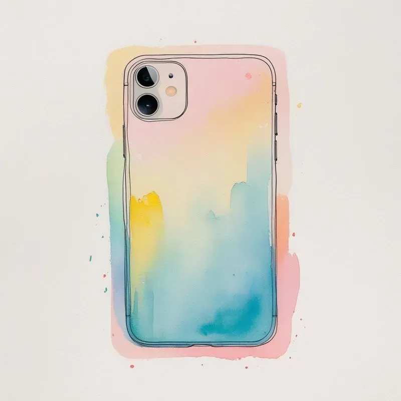 Minimalist Watercolor Doodle Art