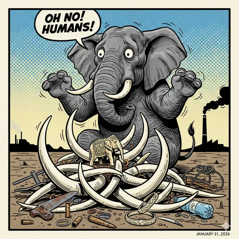 Satirical Cartoons Of Endangered Animals