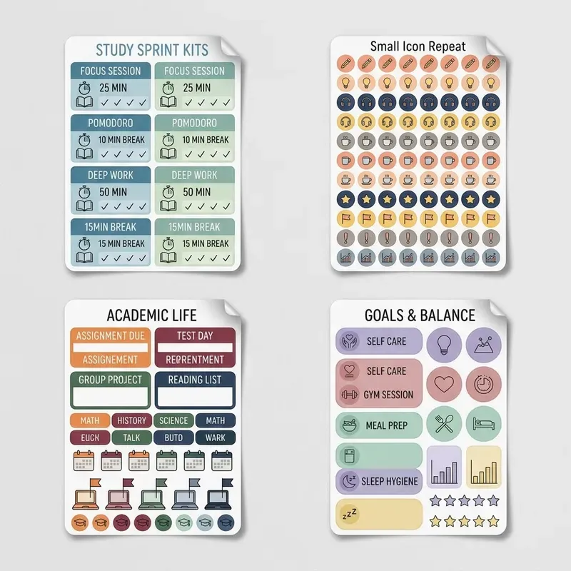 Planner Icon Sticker Sheets