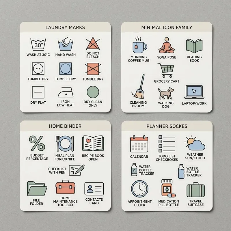 Planner Icon Sticker Sheets
