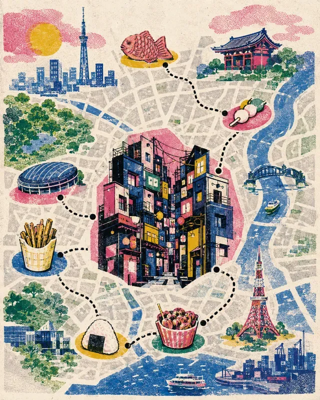 Risograph Snack Travel Maps