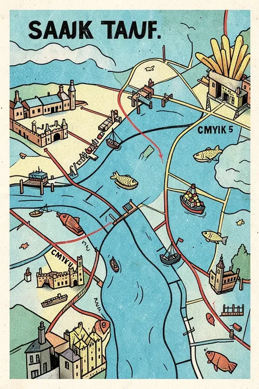 Risograph Snack Travel Maps