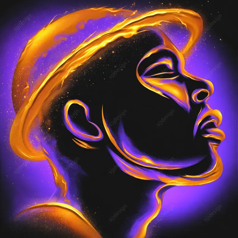 Neon Glow Portrait Art
