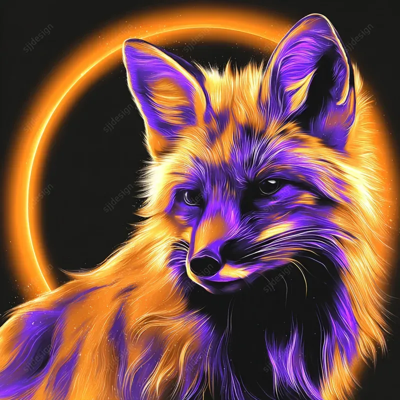Neon Glow Portrait Art