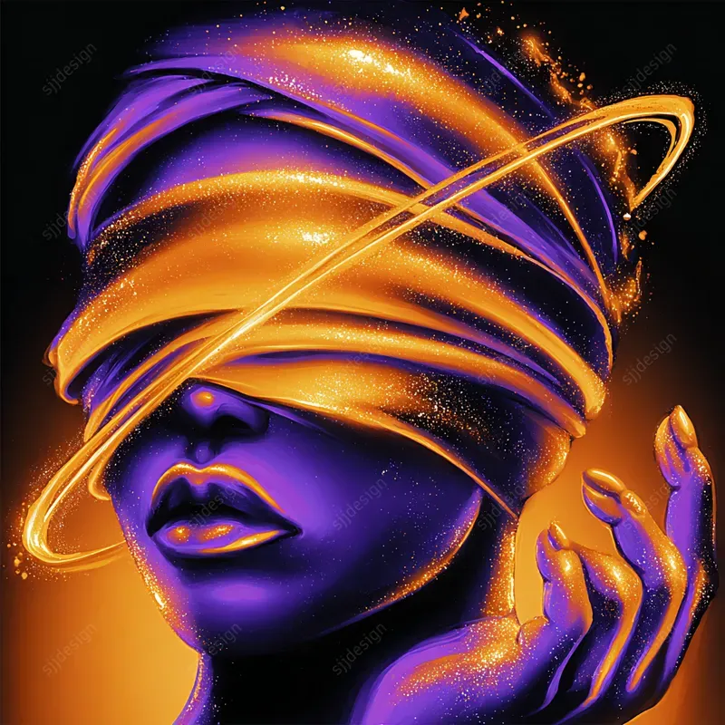 Neon Glow Portrait Art