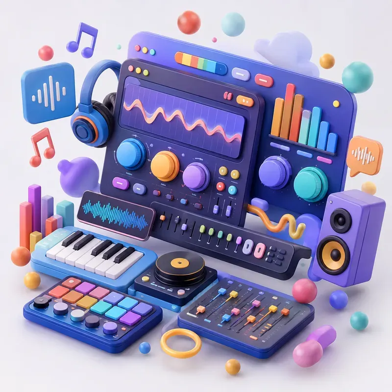 3D Soft UI Object Compositions