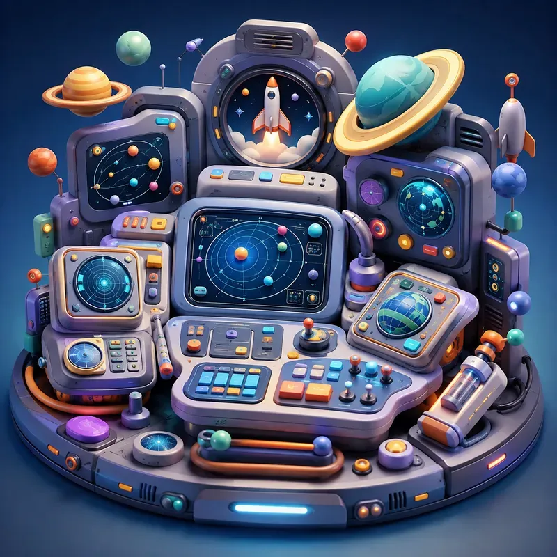3D Soft UI Object Compositions