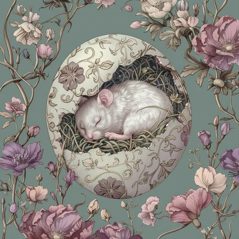 Ornate Pastel Fantasy Flora Art