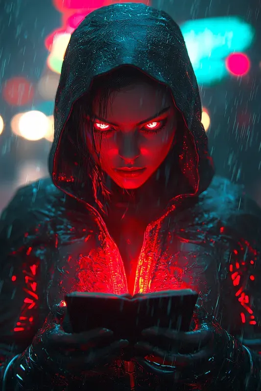 Cyberpunk Blood Witch Fantasy Portraits