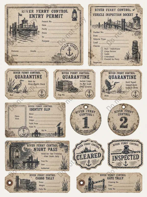 Border Checkpoint Ephemera Sheets