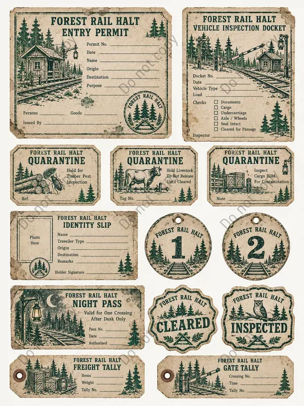 Border Checkpoint Ephemera Sheets