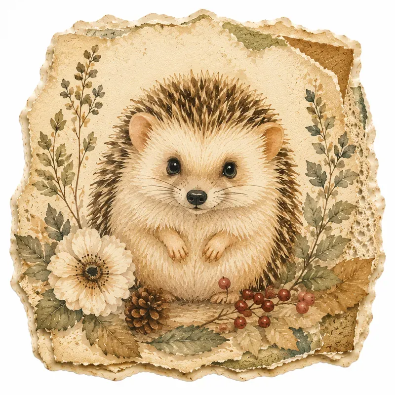 Watercolor Cute Animal Ephemera