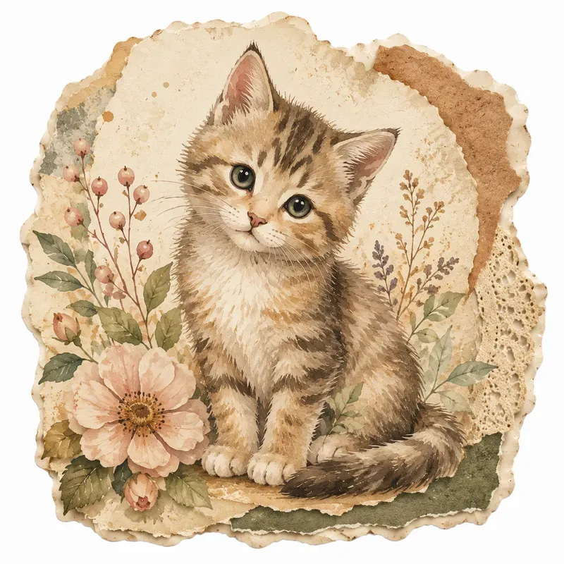 Watercolor Cute Animal Ephemera