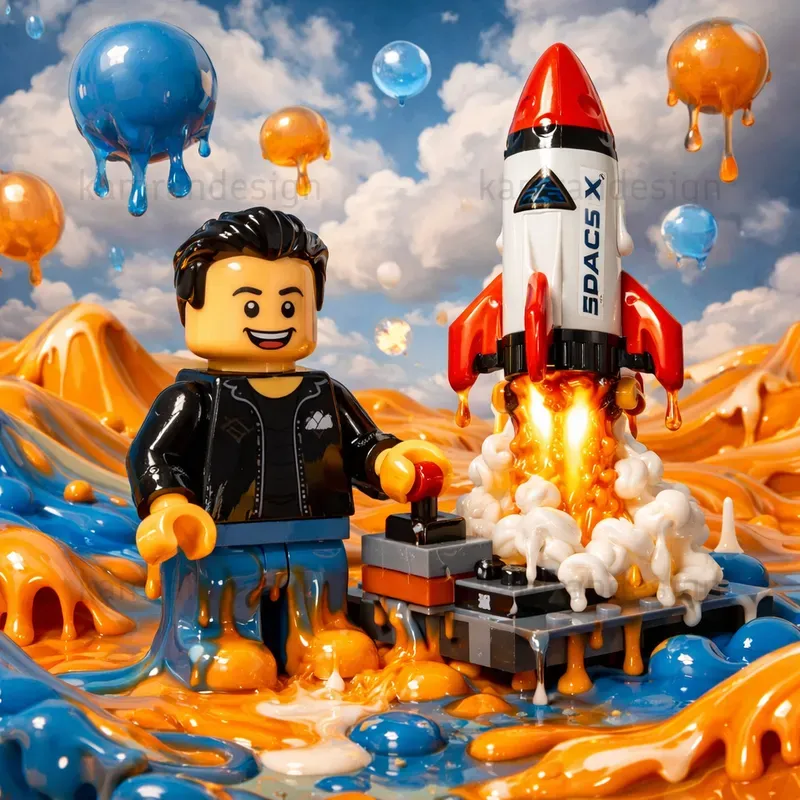 Melting Surreal Lego Celebrities