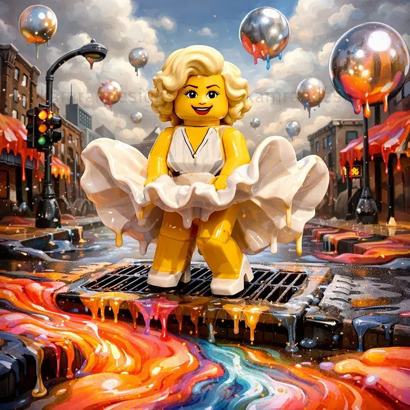 Melting Surreal Lego Celebrities