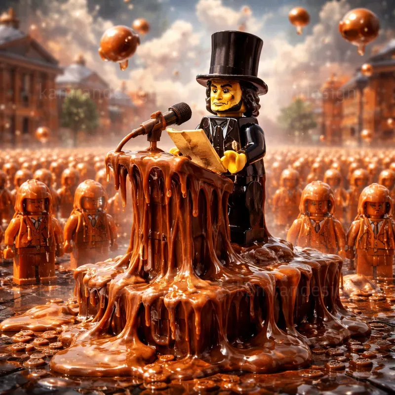 Melting Surreal Lego Celebrities