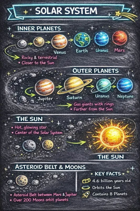 Dark Mode Neon Chalkboard Infographics