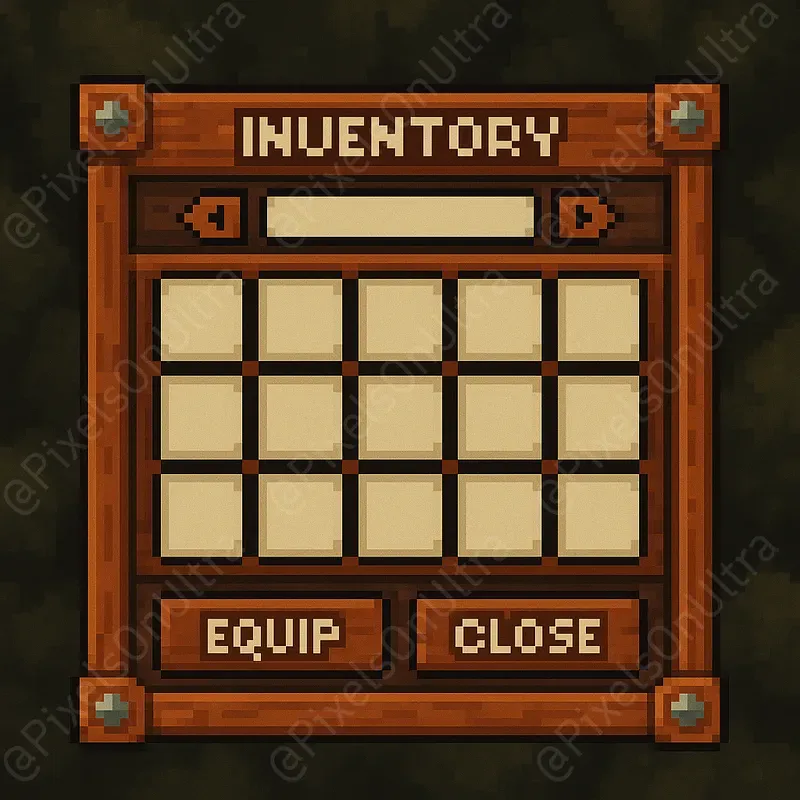 2D Game Pixel UI Interface Kits