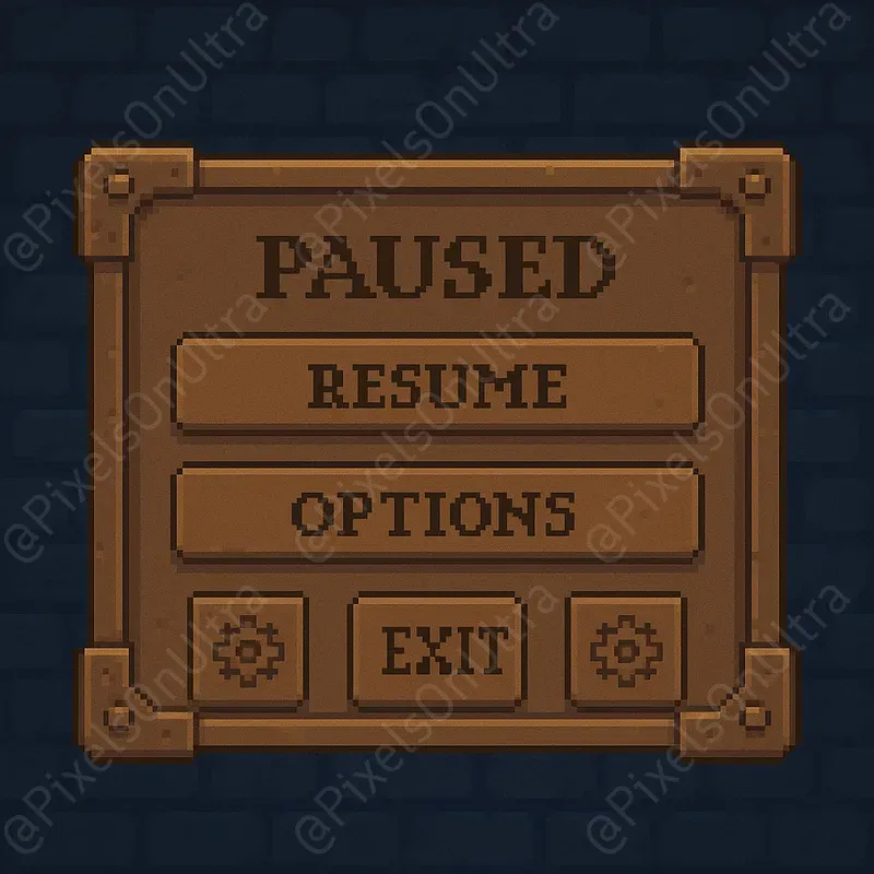 2D Game Pixel UI Interface Kits