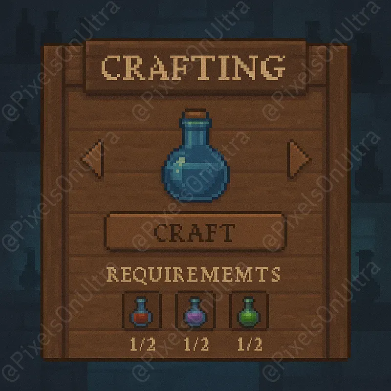 2D Game Pixel UI Interface Kits